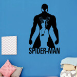 Veselá Stena Samolepka Spiderman silueta Farba: zelená, Veľkosť: 80 x 49 cm