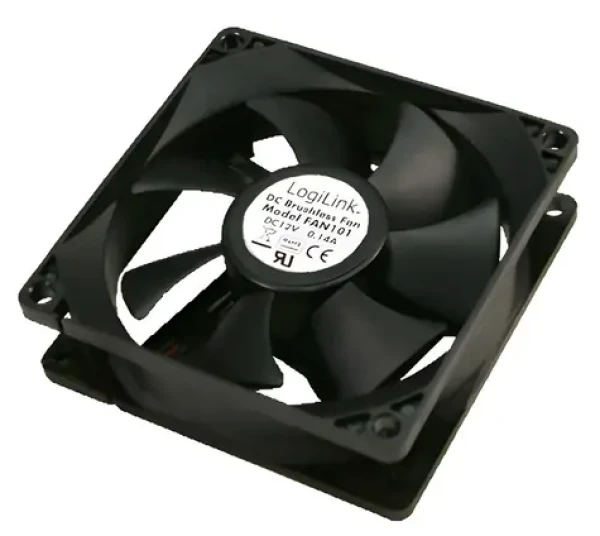 LogiLink Ventilátor 80x80 mm čierny / Ventilátor / 2500 RPM / 32,6 dB / 4-pin (FAN101)