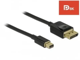 DeLock Mini DisplayPort - DisplayPort 1 m čierny / Kábel / 8K, 60 Hz / DisplayPort 1.4 / pozlátené konektory (84927)