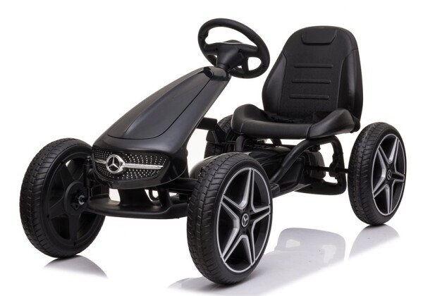 Mamido Mamido Detská šliapacia motokára Mercedes XMX610 čierna | ECO koža | Polohovateľné sedadlo