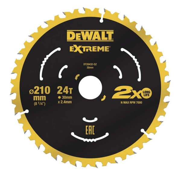 DEWALT DT20432-QZ pílový kotúč 210 x 30 x 2.4 mm Počet zubov (na palec): 24 1 ks; DT20432-QZ