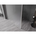 MEXEN/S - Kioto-XF Sprchová zástena WALK-IN s rámom 60 x 202, dekor 10 mm, nikel kartáčovaný 800-060-104-97-30-X