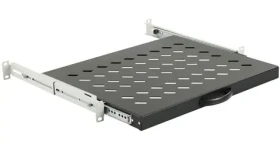 Lanview Výsuvná polica do racku 800 mm čierna / Polica do racku / 19" / 1U / nosnosť 30 kg (RAS605BL)