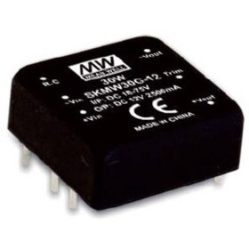 MEAN WELL DKMW30G-15 DC / DC menič napätia, SMD 24 V/DC 15 V/DC 1 A 30 W Počet výstupov: 2 x; DKMW30G-15