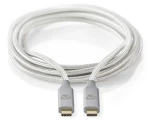 Nedis Profigold USB-C strieborná / Dátový kábel / USB-C - USB-C / USB 3.2 Gen 2x2 / 20 Gbps / nylon / 2 m (CCTB64020AL20)