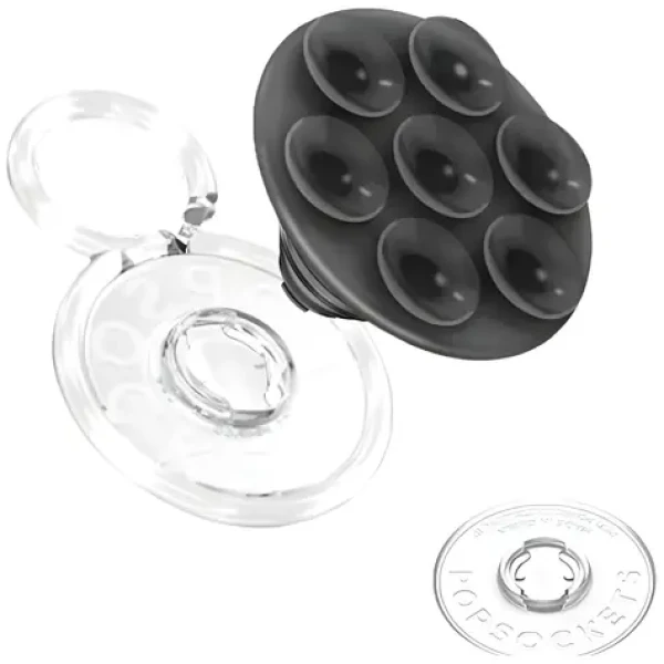 PopSockets PopTop Translucent Suck- UP čierna / Držiak telefónu / Stojanček / Vymeniteľný vršok (807753)