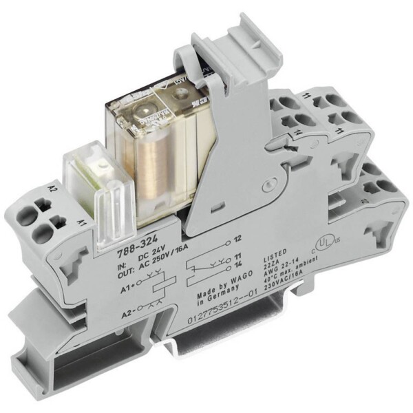 WAGO 788-355 reléový modul, 24 V/DC, 16 A, 1 spínací, 1 ks; 788-355