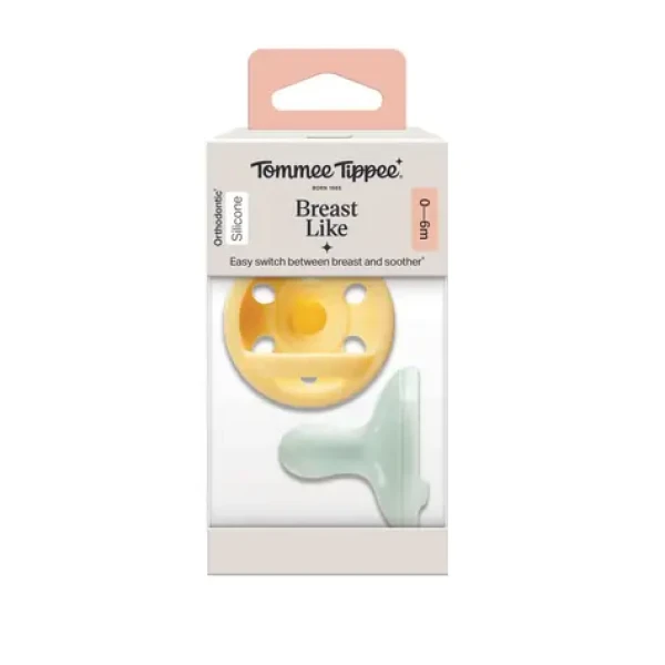 Tommee Tippee Silikónový Cumlík Breast-like 0-6m 2ks (433627-T)