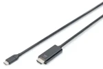 Digitus AK-300330-050-S čierna / Adaptér / USB-C - HDMI / 4K/60Hz / 5 m (AK-300330-050-S)