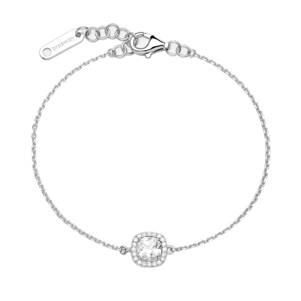 Brosway Slušivý strieborný náramok s kubickými zirkónmi Fancy Infinite White FIW158