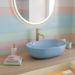 REA - Umývadlo na dosku LISA L.BLUE SHINY REA-U6620