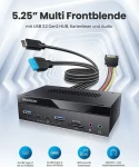 GrauGear Multi Frontblende 8- Port / Frontpanel / USB 3.2 Gen 1 / čítačka SD, microSD / 6 portov (G-MP03CR-AU)