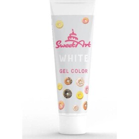 Slovenský překlad: SweetArt dekoratívna gélová farba tubička White (30 g) - dortis - dortis