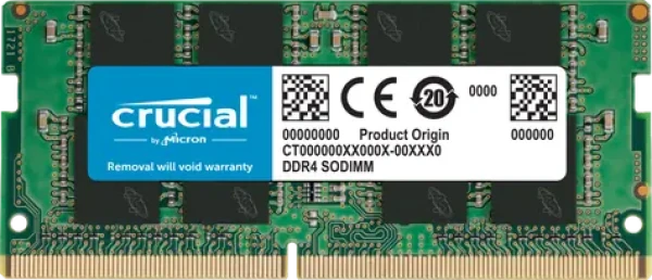 CRUCIAL 8GB (1x8GB) 3200MHz / DDR4 / SODIMM / CL22 / Non-ECC / 1.2V / Bulk (CT8G4SFRA32AT)
