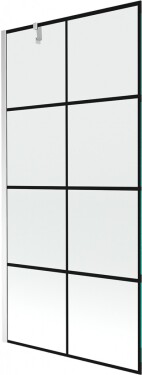 MEXEN/S - Next vaňová zástena FIX 100x150, čierny dekor, chróm 895-100-000-00-77-01