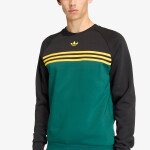Mikina adidas Chest Stripes Crewneck Sweatshirt Collegiate Green L