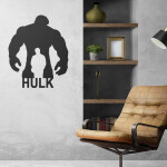 Veselá Stena Samolepka Hulk silueta Farba: modrá, Veľkosť: 40 x 48 cm