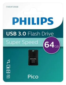 Philips Pico Edition 64GB čierna / Flash disk / USB 3.0 (FM64FD90B/00)