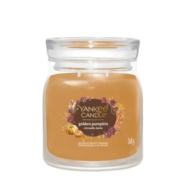 Yankee Candle Golden Pumpkin Signature stredný (5038581167299)