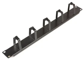 MicroConnect káblový organizér 19" čierna / Káblový organizér do racku / 1U / 482,6 mm (CABLEMANA-1)