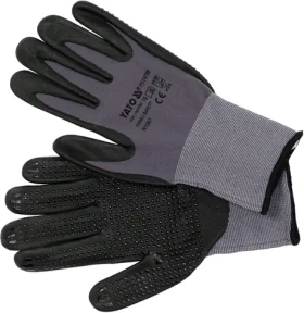 YATO Pracovné rukavice nylon-nitril vel. 10 čierne / Pracovné rukavice / Nylon-nitril