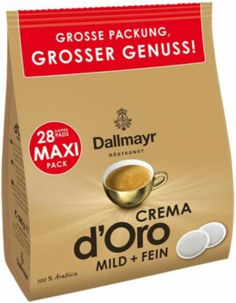 Dallmayr Crema Oro Mild amp; Fein Intensa pod Senseo 28 ks / Pod Senseo / 100% Arabica (4008167752806)