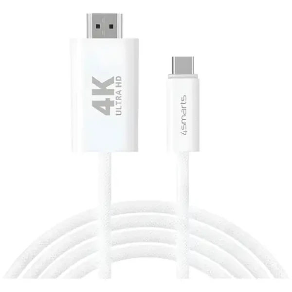 4smarts kábel USB-C na HDMI 2m biela / Kábel / 4K 60Hz (540955)
