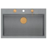 Quadron - Granitový drez MARC 110 WORKSTATION Grey Metallic Meď HQM7650U5_PVDC1