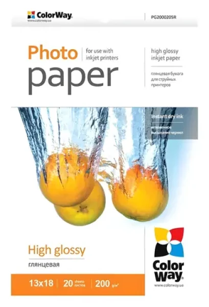 Colorway / Fotopapier / Vysoko lesklý / 10x15 cm / 230 g/m2 / 100 listov (PG2301004R)