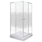 KERRA - Sprchovací kút Biely Pixel SQ 80 (s vaničkou) 5907548118363