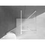 MEXEN/S - Velár sprchovací kút 90 x 80, transparent, biela 871-090-080-01-20