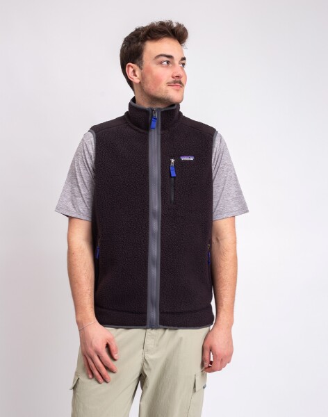 Patagonia M's Retro Pile Vest Black w/Forge Grey M