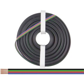 Donau Elektronik 450-010 opletenie / lanko 4 x 0.50 mm² čierna, zelená, červená, modrá 10 m; 450-010