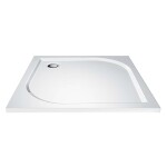 Mereo Štvorcová sprchová vanička, 80x80x3 cm, bez nožičiek, liaty mramor CV41M