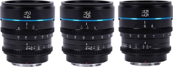 Sirui Sirui Cine Lens Nightwalker S35 Kit 24/35/55mm T1.2 X-Mount Black