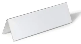 Durable Stolová menovka 105/210x297 mm transparentná / Stolová menovka / vymeniteľné vložky / obojstranne čitateľná (805319)