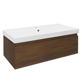 Kúpeľňová skrinka s umývadlom SAT B-Way 99x30x45 cm orech mat BWAY100NUTU1 BWAY100NUTU1