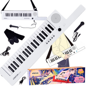 Mamido Elektronické organ keyboard s držadlom + mikrofón 37 kláves IN0172