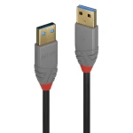 Lindy Anthra Line čierna / Kábel USB / USB-A - USB-A / M/M / 2 m / USB 3.2 Gen 1 / 5 Gbit/s (36752)
