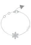 Guess Krásny oceľový náramok s kvetinou White Lotus JUBB04144JWRH 21 cm