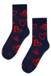 Vzorované pánske ponožky PERFECT MAN-CASUAL BLACK G95 39-41