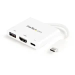 StarTech Multiport video adaptér USB-C na HDMI 2.0 USB-A PowerDelivery 60W biela / 4K 30Hz / Thunderbolt 3 (CDP2HDUACPW)