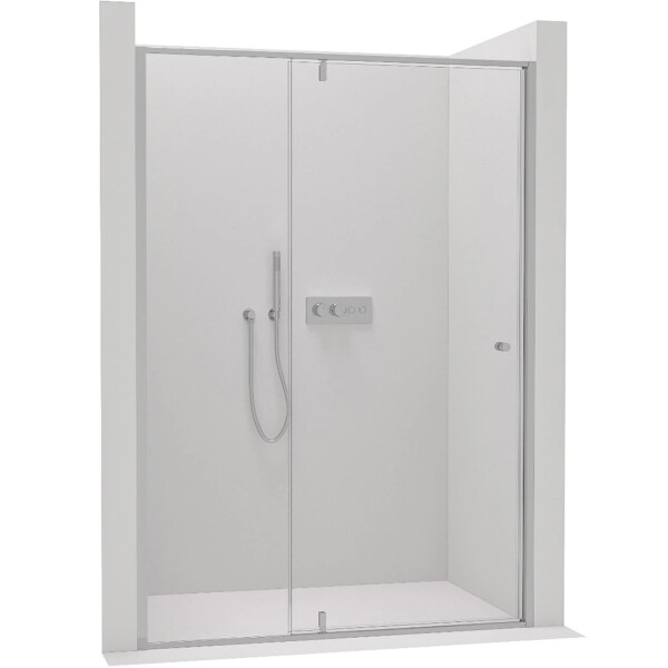 CERANO - Sprchové pivotové dvere Santini Ľ/P - 6 mm - chróm, transparentné sklo - 120x195 CER-426211