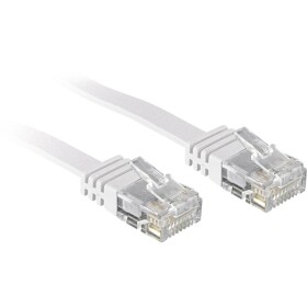 LINDY 47503 RJ45 sieťové káble, prepojovacie káble CAT 6 U/UTP 3.00 m biela s ochranou 1 ks; 47503