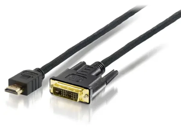 Equip HDMI-DVI-D kábel prepojovací 10 m čierny / Kábel / HDMI / DVI-D / 1920x1200 60Hz (119329)