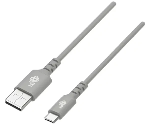 USB-C - USB-A kábel silikónový 1 m šedá / Dátový kábel / Quick Charge (AKTBXKUCMISI10G)
