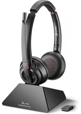 Poly Savi 8220 UC DECT čierna / Bezdrôtová náhlavná súprava / mikrofón / ANC / DECT / Bluetooth (8D3F2AA#ABB)