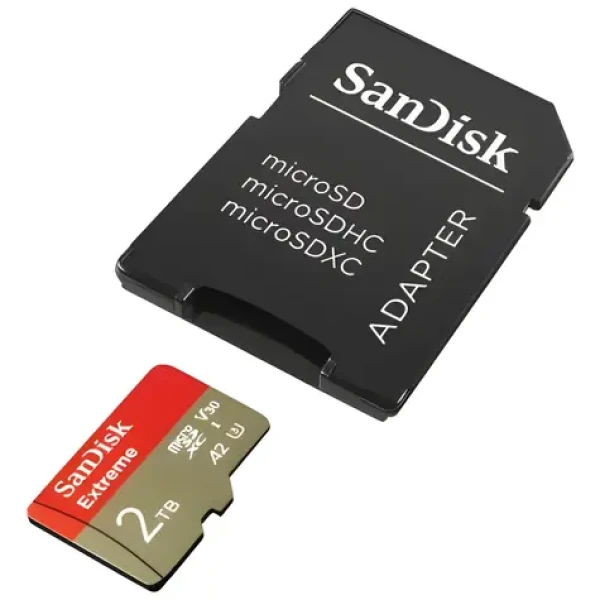 SanDisk Extreme microSDXC 2TB + adaptér / Pamäťová karta / UHS-I U3 / V30 / A2 / čítanie: 240 MB/s / zápis: 140 MB/s (SDSQXAV-2T00-GN6MA)