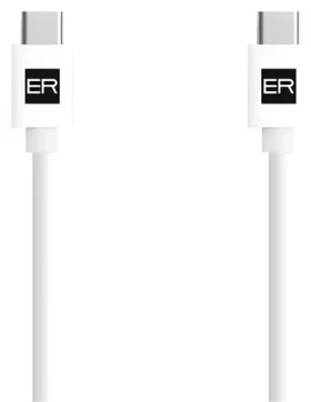 ER POWER kábel USB-C/USB-C 3A biely / Kábel / USB 2.0 / 1,2 m / 60 W (ERPWCC3A120-WH)