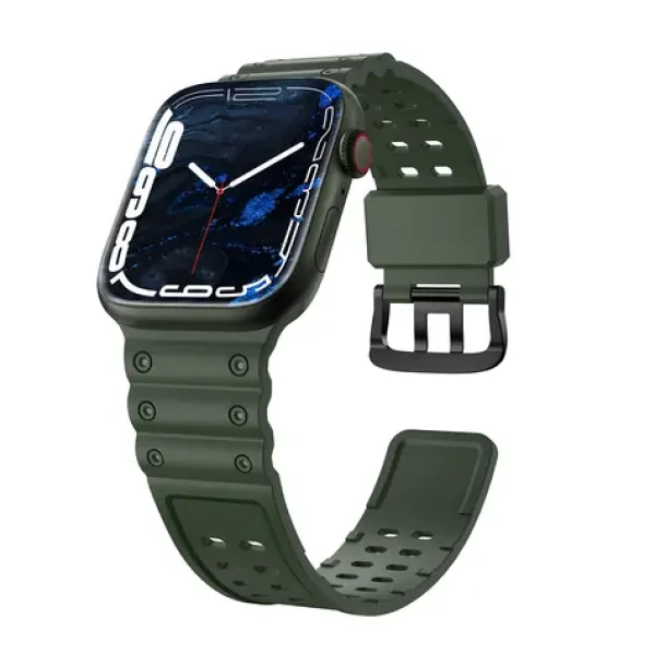Hurtel Triple Protection pre Apple Watch 38/40/41 mm zelená / Remienok / S ochranným krytom / Odolný
